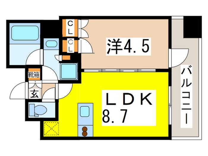 コンフォリア東池袋ウエスト(1LDK/7階)の間取り写真