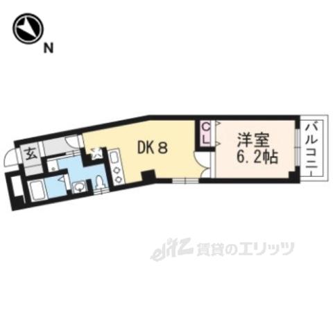 AMBELLIR(1DK/5階)の間取り写真