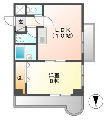 メゾンエトワール(1LDK/11階)の間取り写真