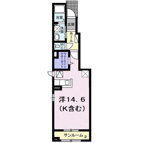 ベル モーデ(ワンルーム/1階)の間取り写真