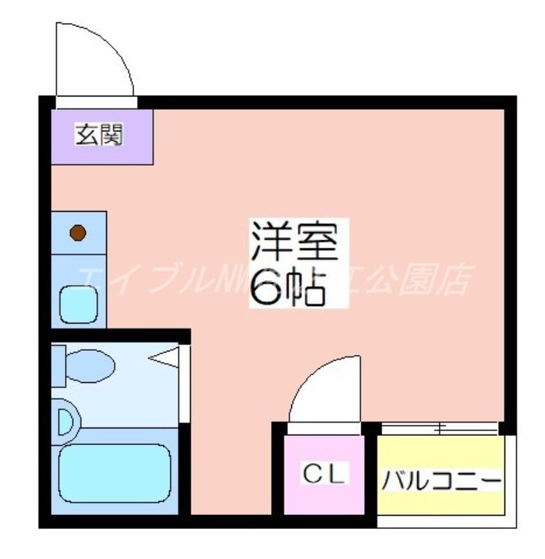 キューブ西加賀屋(ワンルーム/4階)の間取り写真