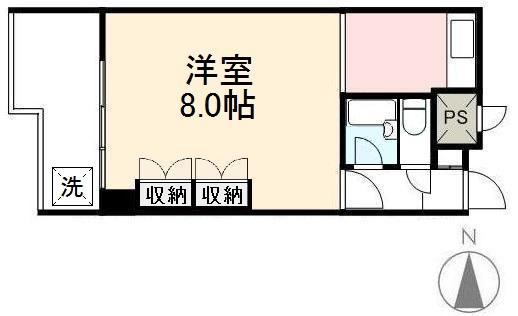 藤塚コーポラス(1K/5階)の間取り写真