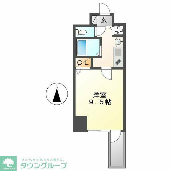 プレサンス東別院駅前コネクション(1K/8階)の間取り写真