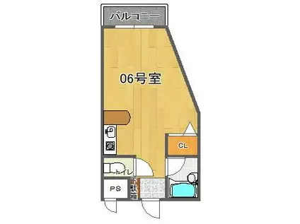 コレクション津田(ワンルーム/1階)の間取り写真