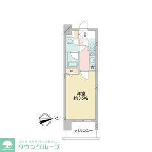 ルクレ新栄レジデンス(1K/12階)の間取り写真