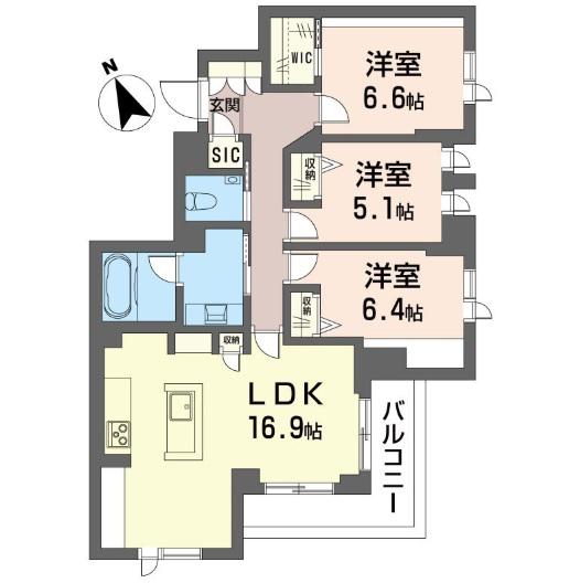 FAM橋本(3LDK/2階)の間取り写真