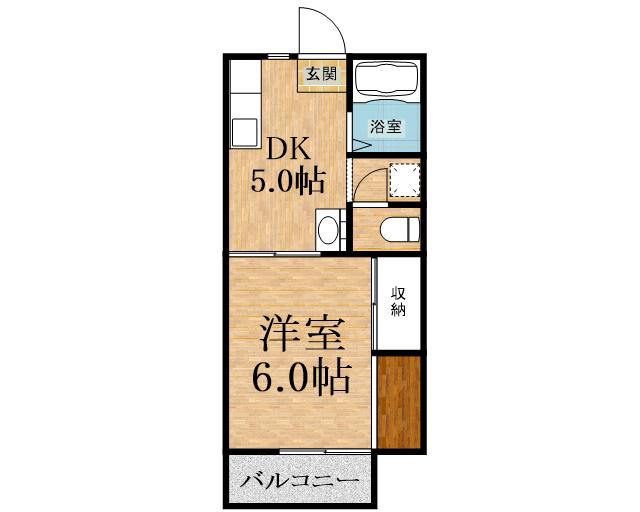 リベルテ(1DK/1階)の間取り写真