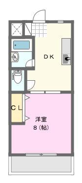 エル・ドラード(1DK/1階)の間取り写真