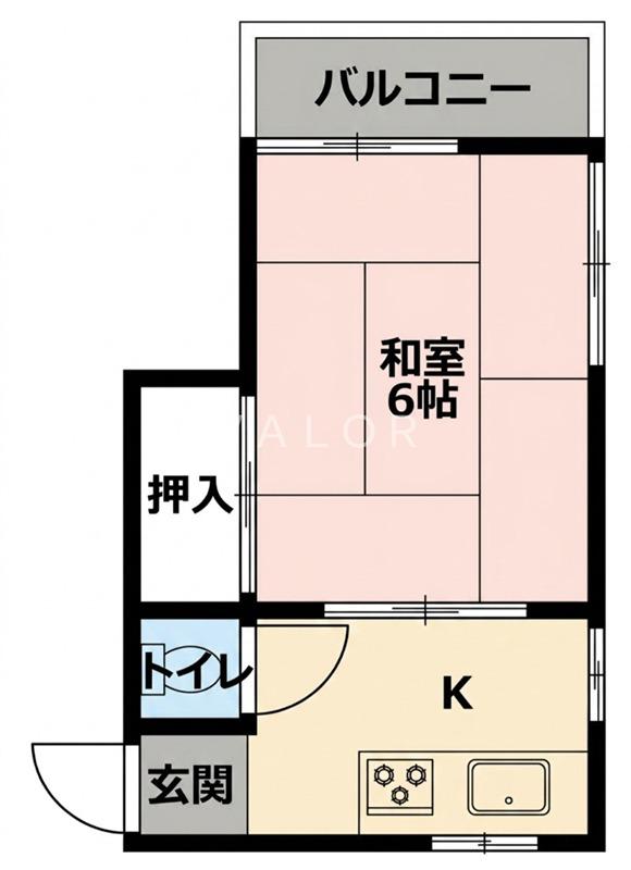 山根ビル(1K/3階)の間取り写真