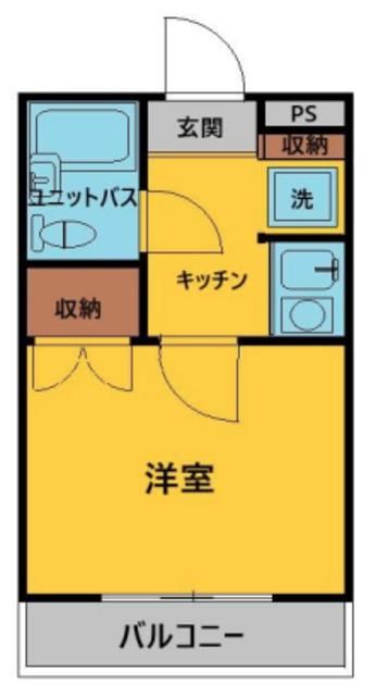 アーバンヒルズ金町(1K/2階)の間取り写真