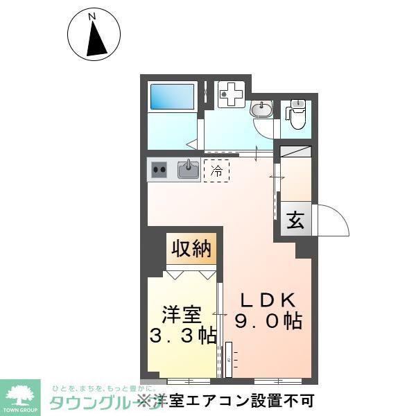 ヴィーナス(1LDK/3階)の間取り写真