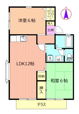 メイフェア115(2LDK/1階)の間取り写真