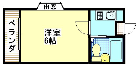 エクセルコート(1K/4階)の間取り写真
