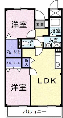 山根マーヴェラスマンション(2LDK/3階)の間取り写真