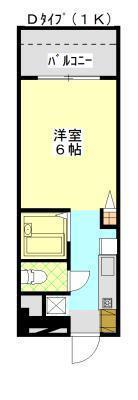 メゾン石原(1K/3階)の間取り写真