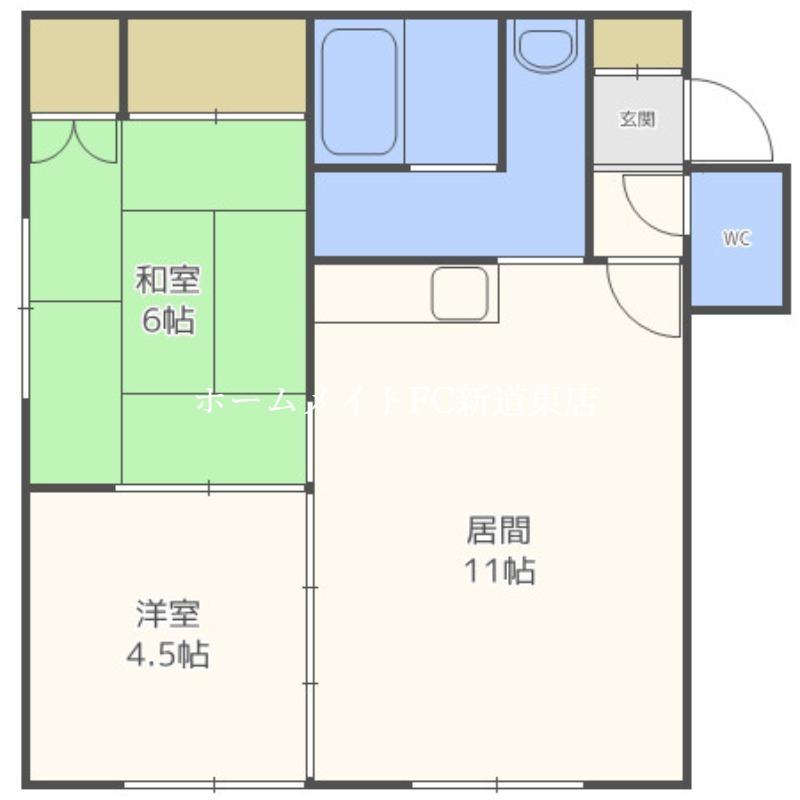 セピア栄町(2LDK/3階)の間取り写真