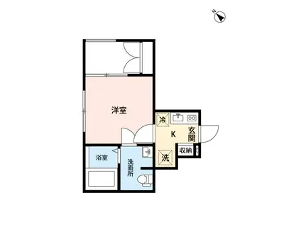 REPOS(1K/1階)の間取り写真