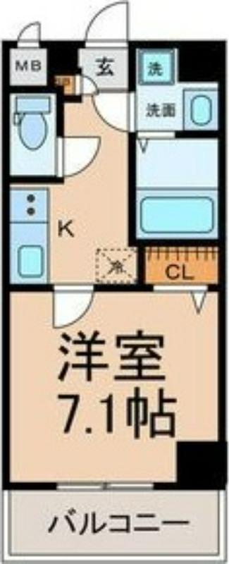 Z・R名駅(1K/3階)の間取り写真