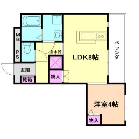 ボヌーリア(1LDK/3階)の間取り写真