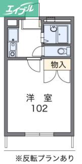 ハイムフローリス(1K/1階)の間取り写真