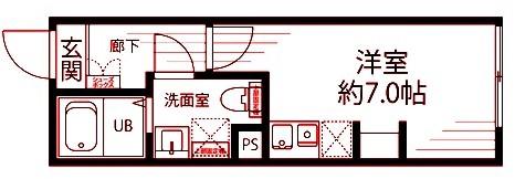 S-TERRACE 元住吉(ワンルーム/2階)の間取り写真