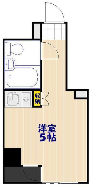 ベラージュ川口(ワンルーム/2階)の間取り写真