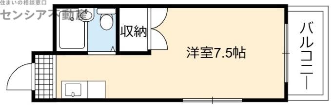 フラウリッシュ相栄(ワンルーム/4階)の間取り写真