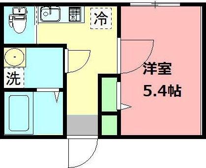 アーニャ南栗原(1K/1階)の間取り写真
