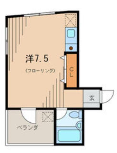 ヴィング曙(ワンルーム/4階)の間取り写真
