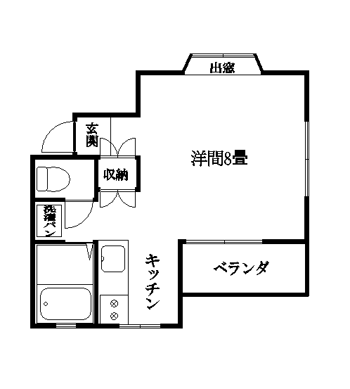 HALL SIDE HILLS(ワンルーム/1階)の間取り写真