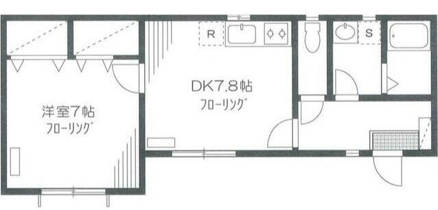 パルコート南品川(1DK/2階)の間取り写真