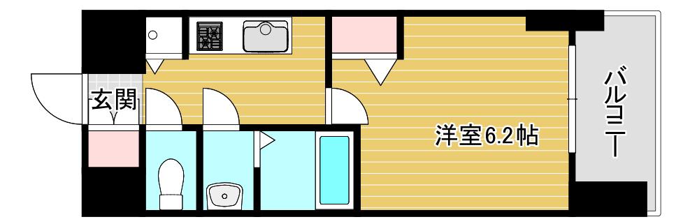 グランカリテ日本橋(1K/11階)の間取り写真
