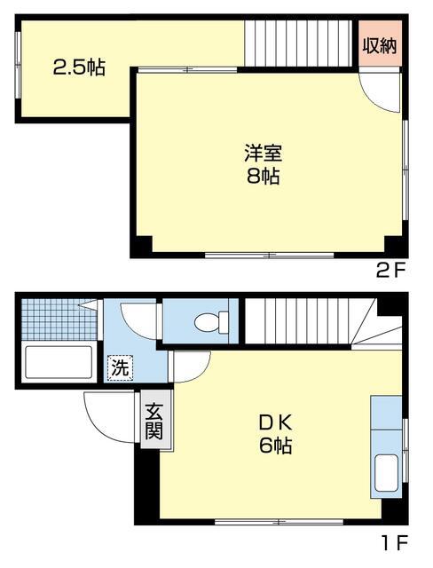第3Kフラット(1SLDK/1階)の間取り写真