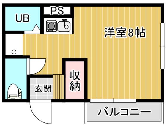 サクラメント日吉(ワンルーム/3階)の間取り写真