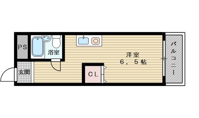 パル下新庄(ワンルーム/3階)の間取り写真
