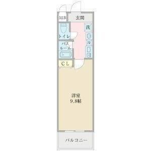 プロシード長居公園通(1K/6階)の間取り写真