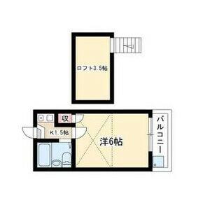シーズンコート藤ヶ丘(1K/1階)の間取り写真