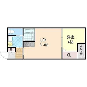 H-MAISON衣摺II(1LDK/3階)の間取り写真