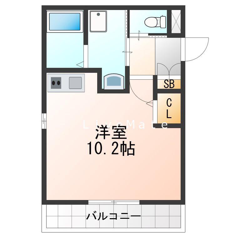 ワコーレヴィアーノ垂水塩屋町(ワンルーム/3階)の間取り写真