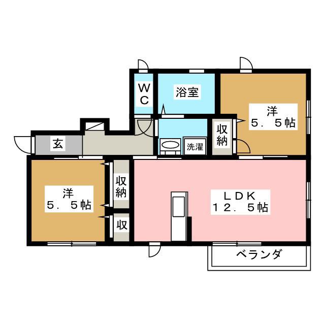 TORAMONTO(2LDK/1階)の間取り写真