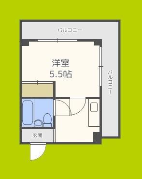 アレグリアプレイス神崎川(1K/4階)の間取り写真