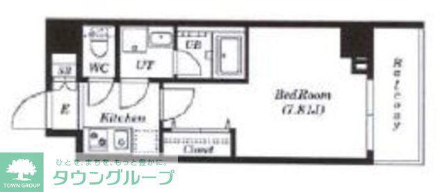 アレスグーテ北千住(1K/5階)の間取り写真