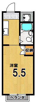 京阪鴨東線 神宮丸太町駅 徒歩15分 2階建 築45年(ワンルーム/1階)の間取り写真