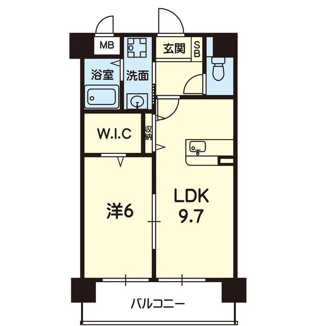APOLLO菊陽(1LDK/2階)の間取り写真