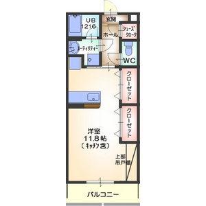 ロゼック大高(ワンルーム/4階)の間取り写真