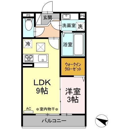 グラーツ(1LDK/3階)の間取り写真