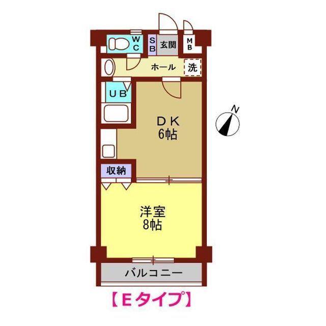 ハイツシオン(1DK/1階)の間取り写真