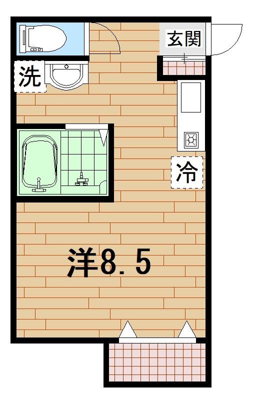 EXCELLENT(ワンルーム/1階)の間取り写真
