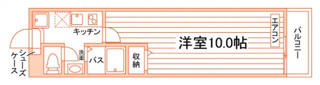 ST.LEONE番町(1K/3階)の間取り写真