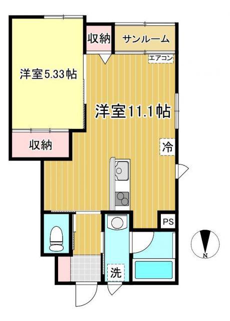 GRAN SHARME(1LDK/1階)の間取り写真